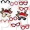 Big Dot of Happiness Jolly Santa Claus Glasses - Paper Card Stock Christmas Party Photo Booth Props Kit - 10 Count